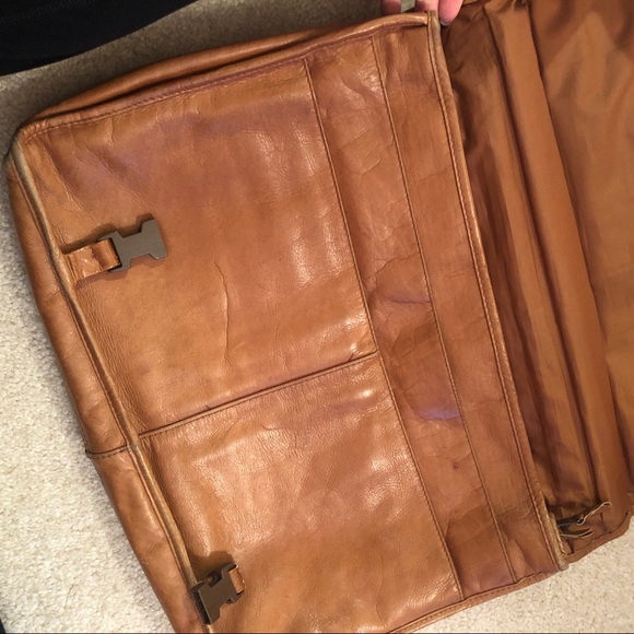 Authentic Dilana Design Vintage Leather Briefcase - Picture 7 of 9